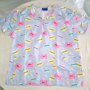 CREST Nursing Nurse's Scrubs Scrub Top M